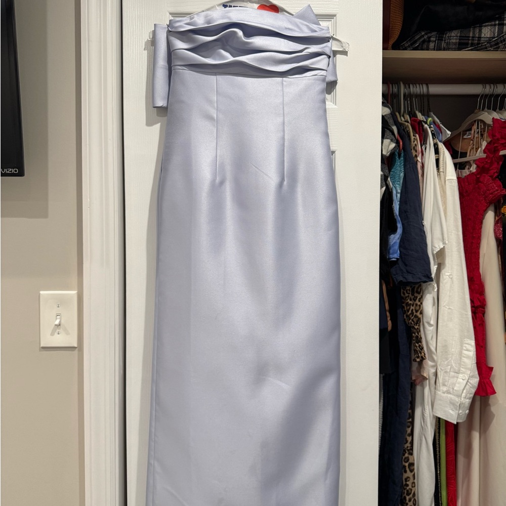 Strapless Light Blue Women's Gown